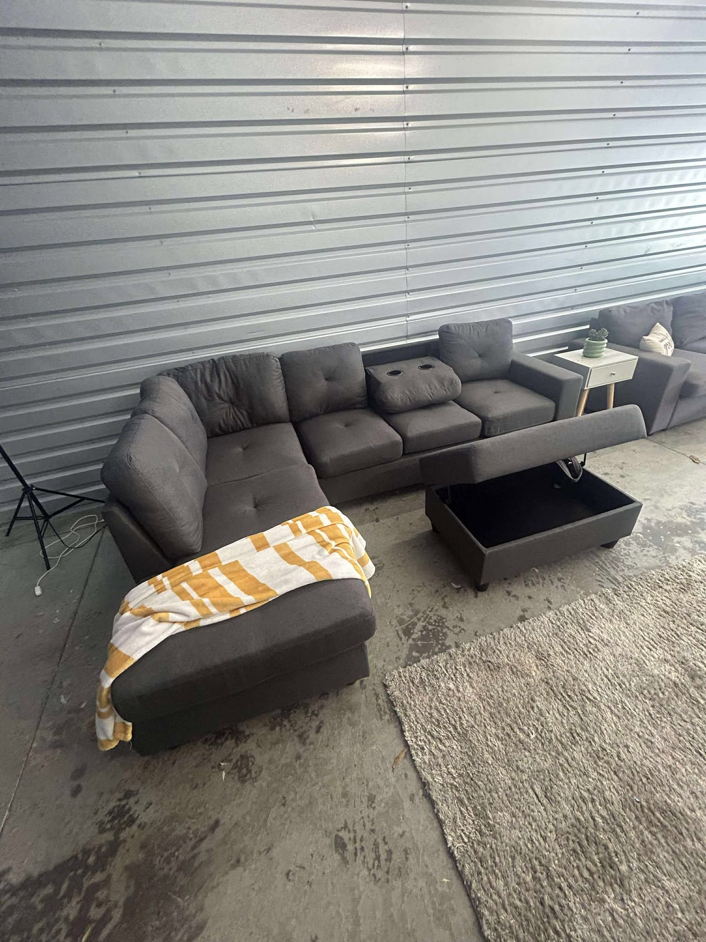 Brand New Sectional W Storage Ottoman