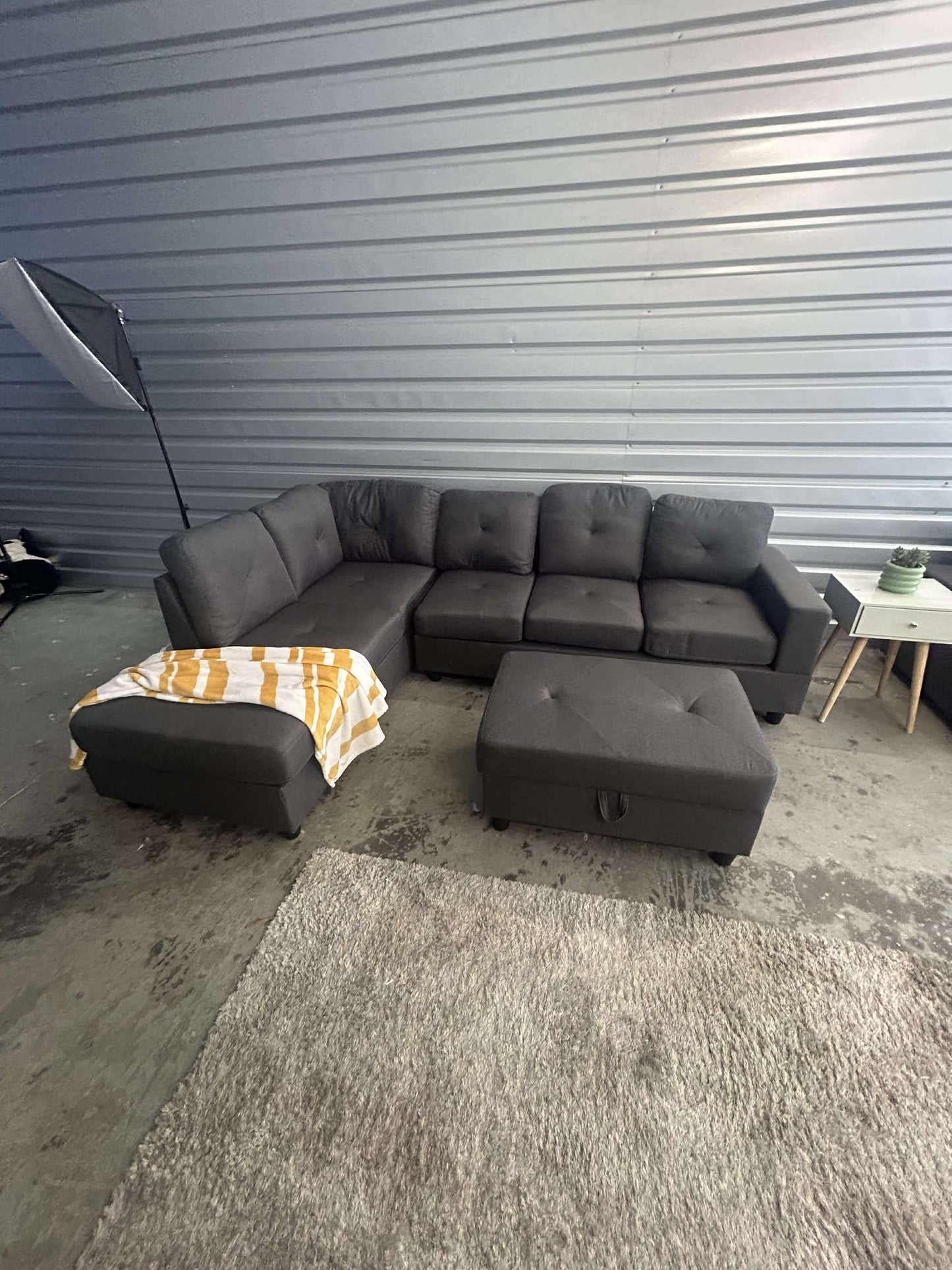 Brand New Sectional W Storage Ottoman