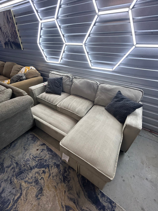 Pullout bed/ storage chaise Sectional Sofa/ Couch (We Deliver)