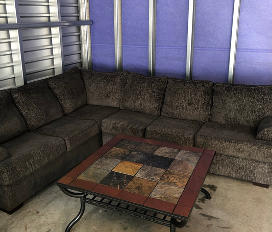 Sectional dark grey/black