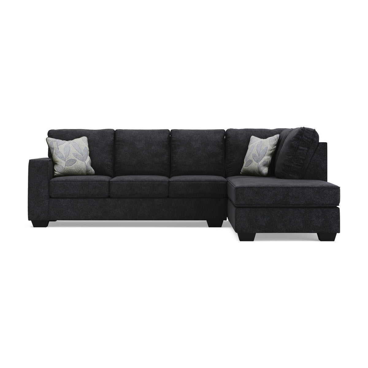Altari slate sectional with right chaise, facing sofa
