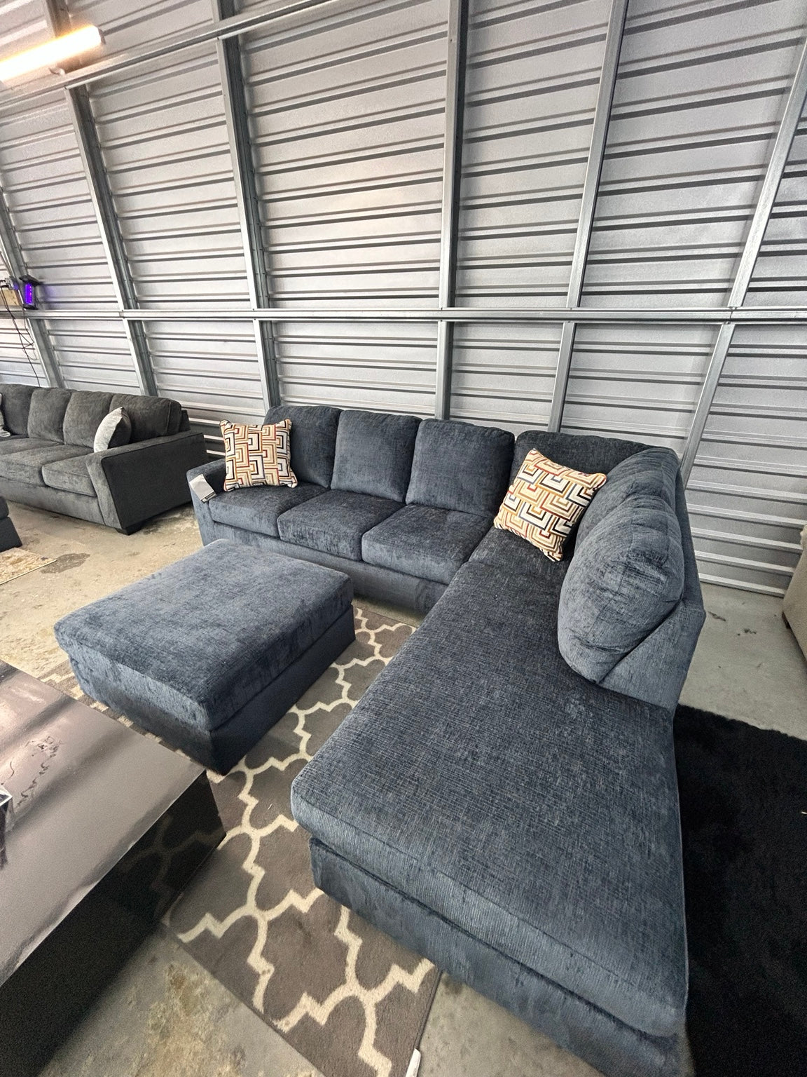 Ashley Aviemore blue sectional