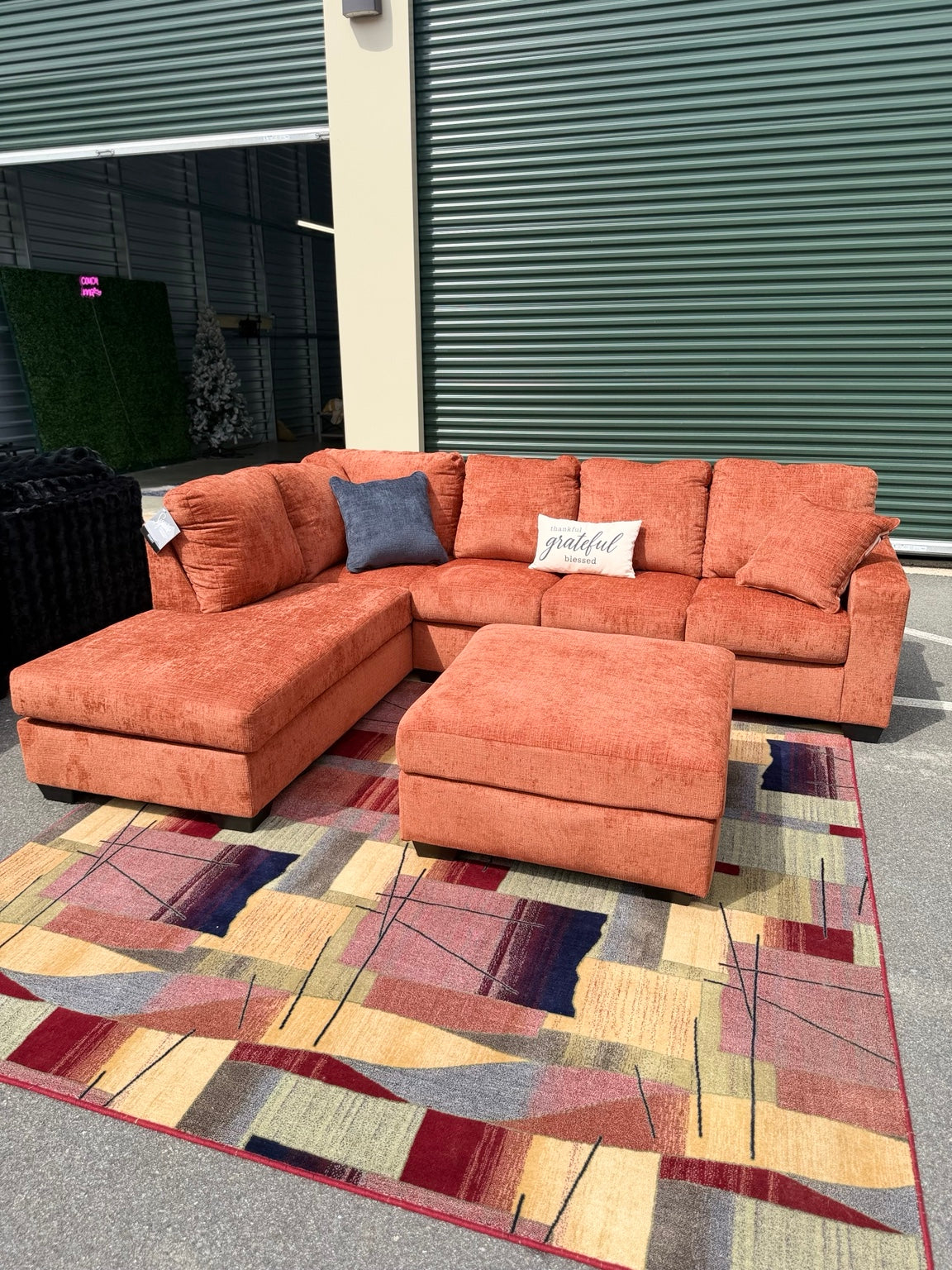 Ashley Aviemore orange sectional