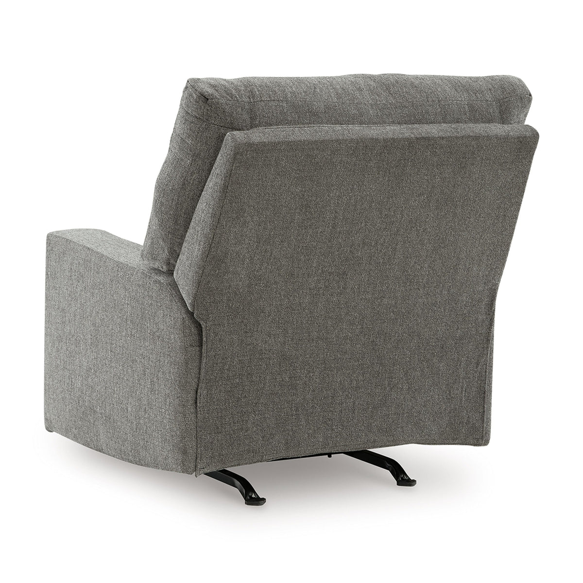 Rear view of the matching gray Ashley recliner