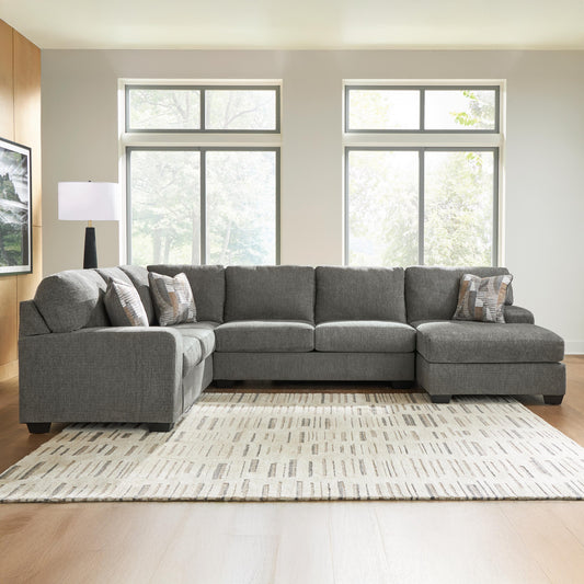 Gray Ashley U-shaped sectional in a living room