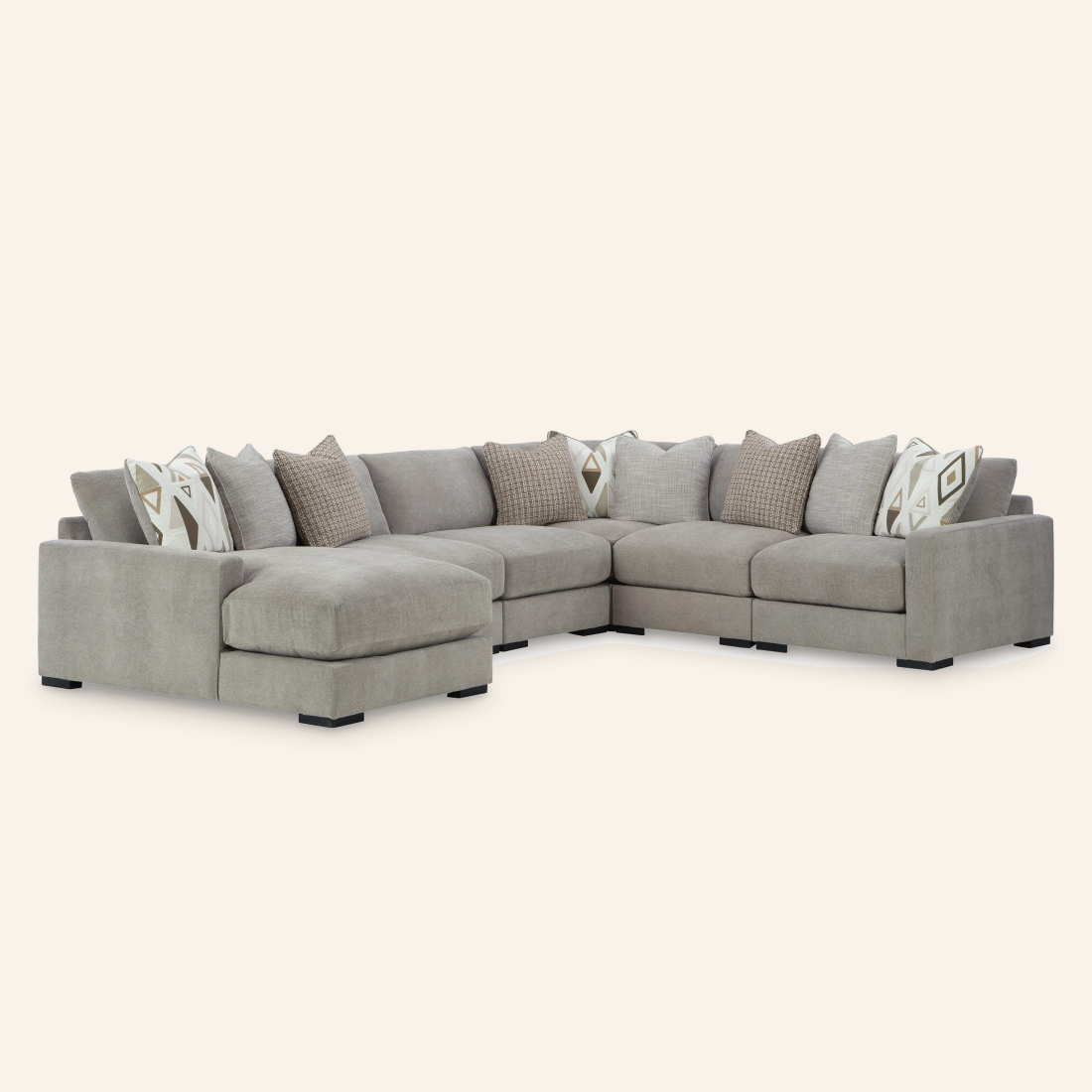 6-Piece Sectional with Chaise