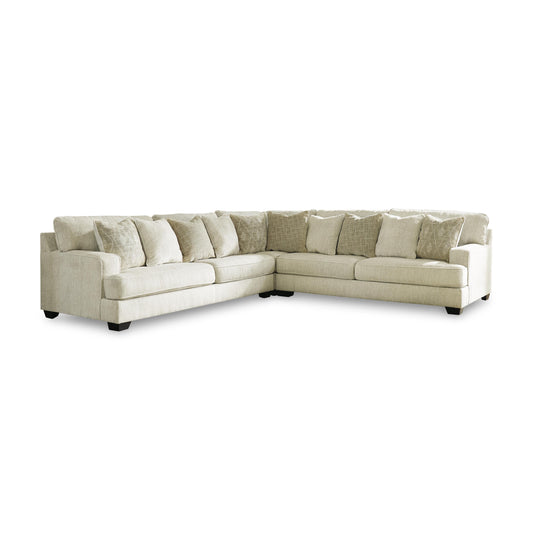 Ashley Rawcliffe parchment three-piece sectional